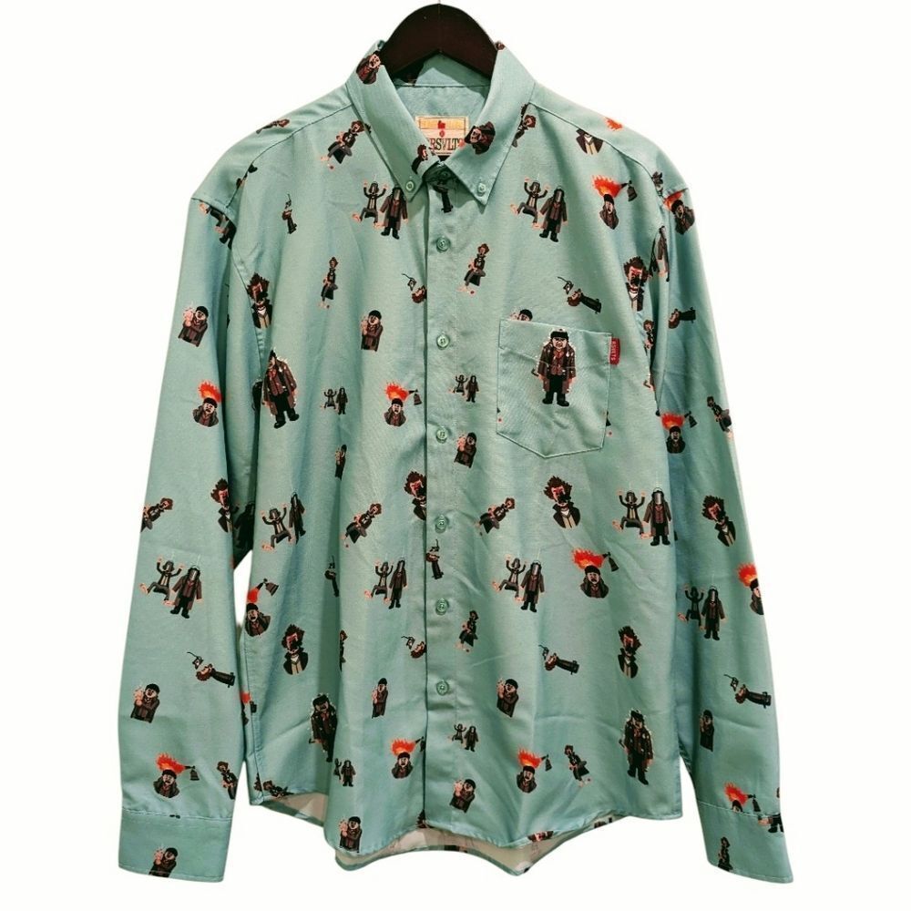 RSVLTS Home Alone "Wet Bandits" KUNUFLEX Button Down Shirt - Size Large